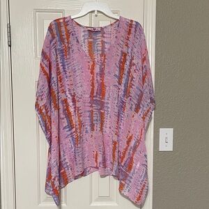 Buddy Love Pink and Orange Abstract Top